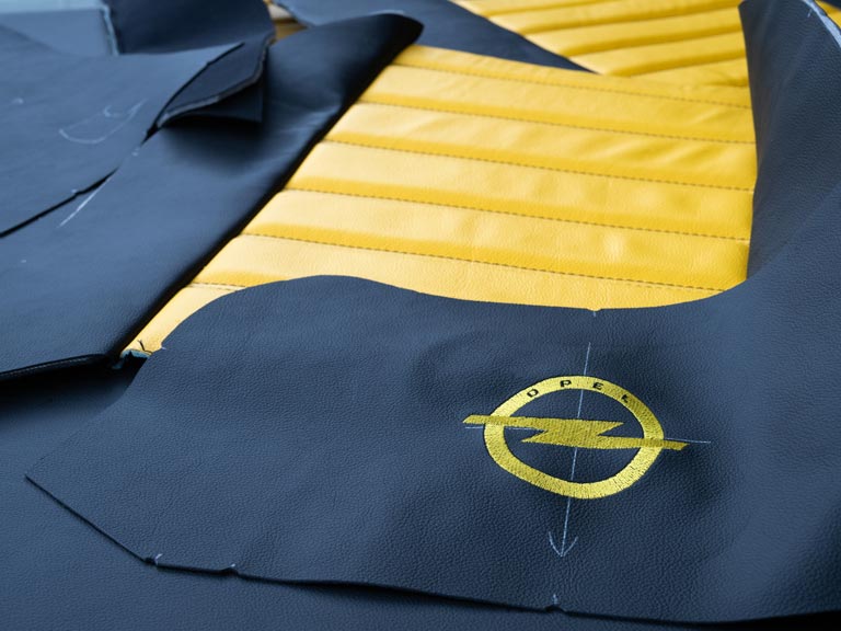 Stickarbeiten Logo Opel